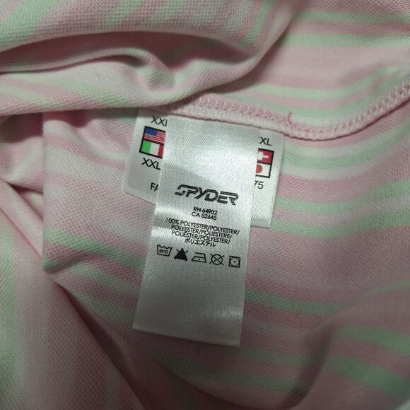Spyder‎ Kids XXL Long Sleeve Fishing Shirt Pink Stripe Quarter Zip Girl Teen - Picture 6 of 10